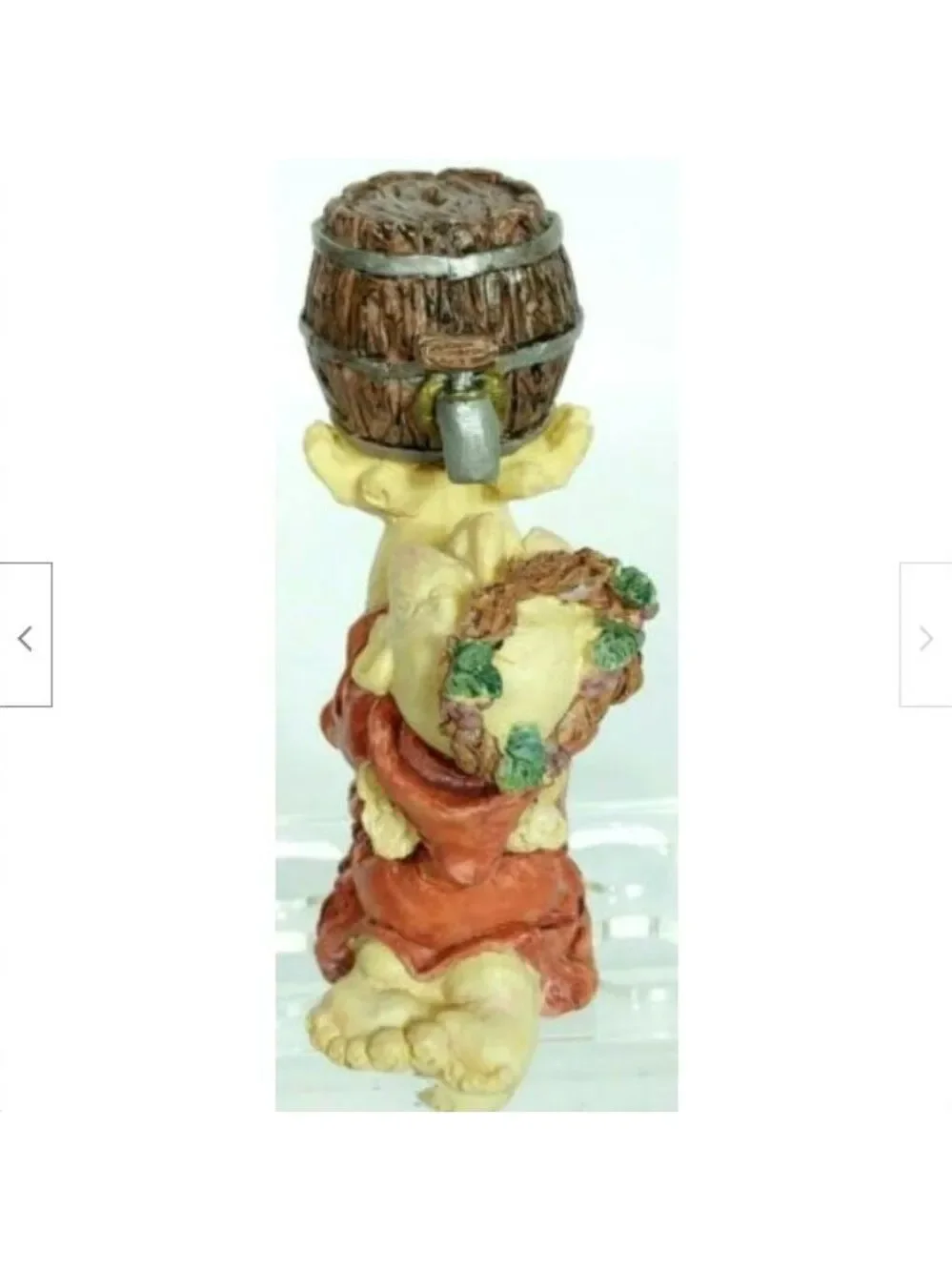 Vintage Monk Drinking From Barrel Wine Stopper